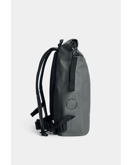 Stutterheim Black Rain Rolltop 25L Backpack