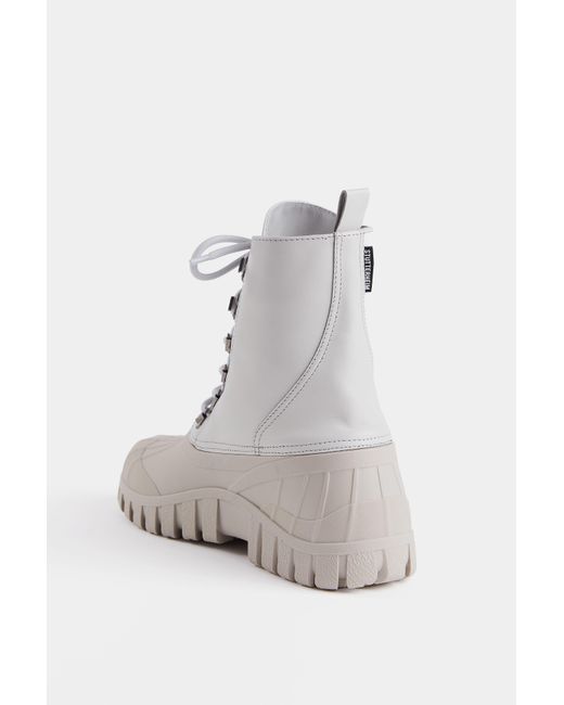 Stutterheim White Patrol Boot Leather