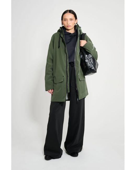 Stutterheim Green Stockholm Patch Raincoat