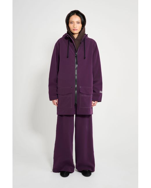 Stutterheim Purple Stockholm Patch Raincoat