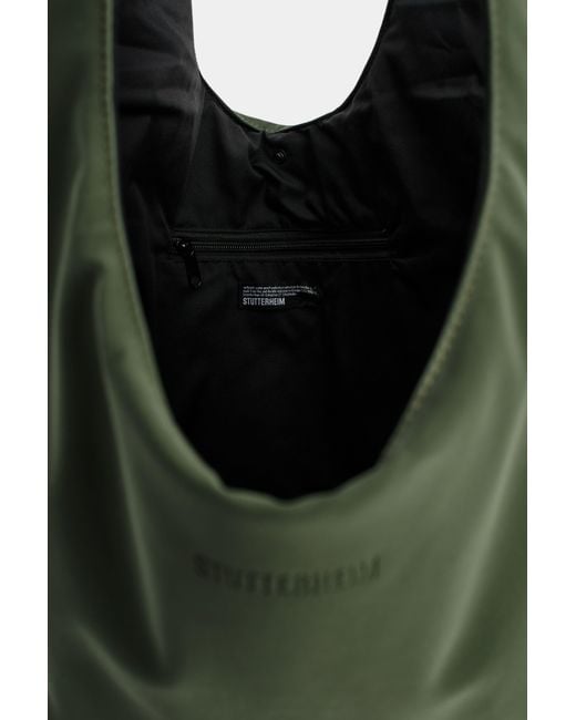 Stutterheim Green Svea Puffer Bag Matte