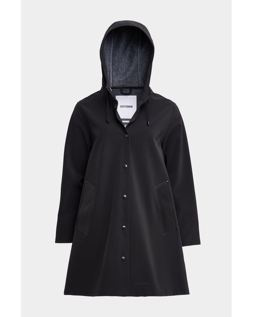 Stutterheim Black Mosebacke Matte Raincoat