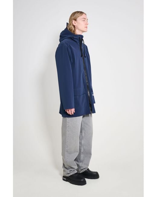 Stutterheim Blue Stockholm Patch Raincoat for men