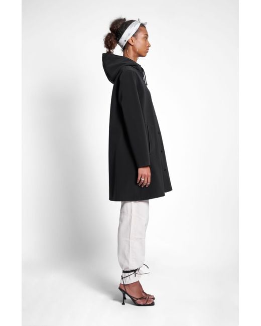 Stutterheim Black Mosebacke Matte Raincoat