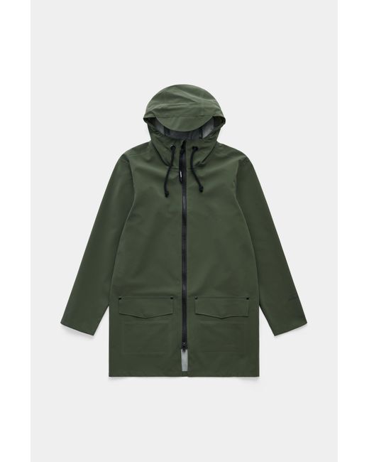Stutterheim Green Stockholm Patch Raincoat