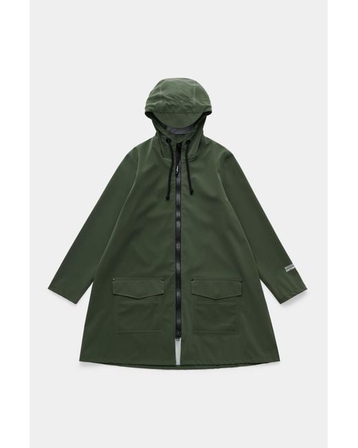 Stutterheim Green Mosebacke Patch Raincoat