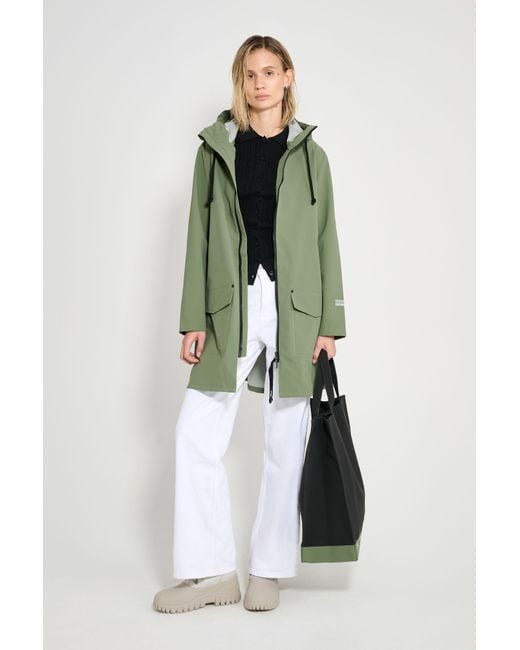 Stutterheim Green Mosebacke Patch Raincoat