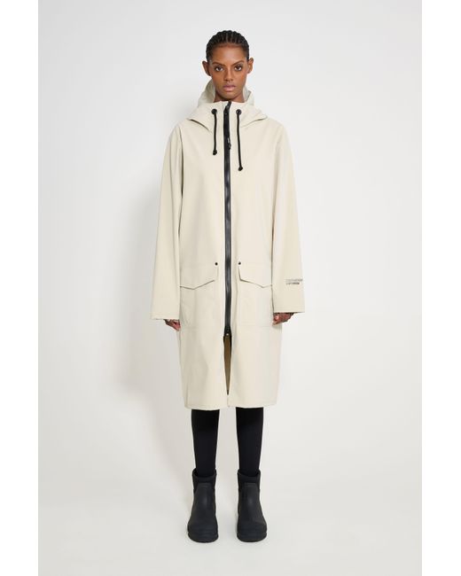 Stutterheim Natural Stockholm Long Patch Raincoat