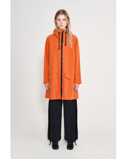 Stutterheim Orange Mosebacke Patch Raincoat