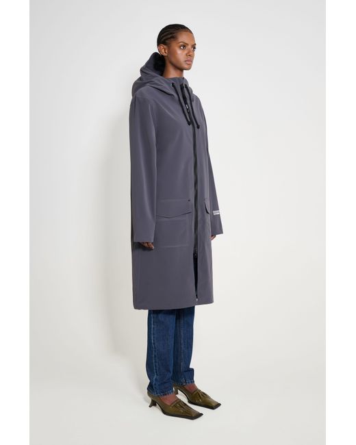 Stutterheim Blue Stockholm Long Patch Raincoat