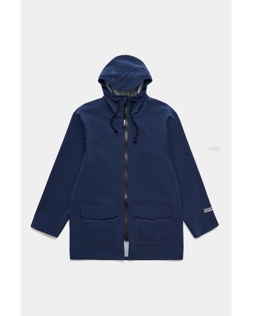 Stutterheim Blue Stockholm Patch Raincoat for men