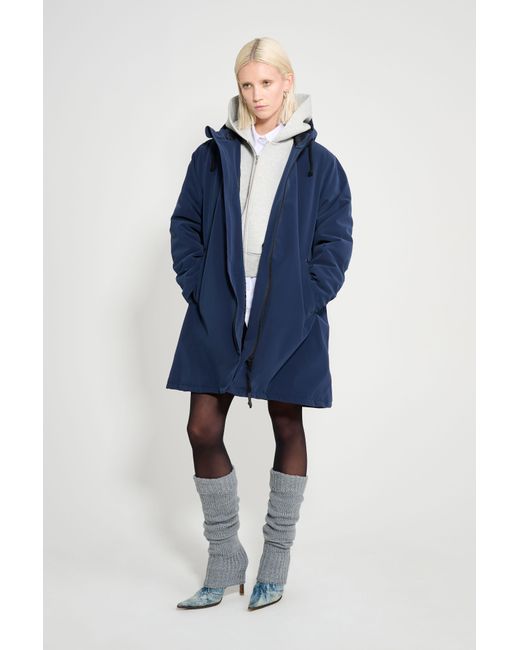 Stutterheim Blue Mosebacke Matte Winter Coat