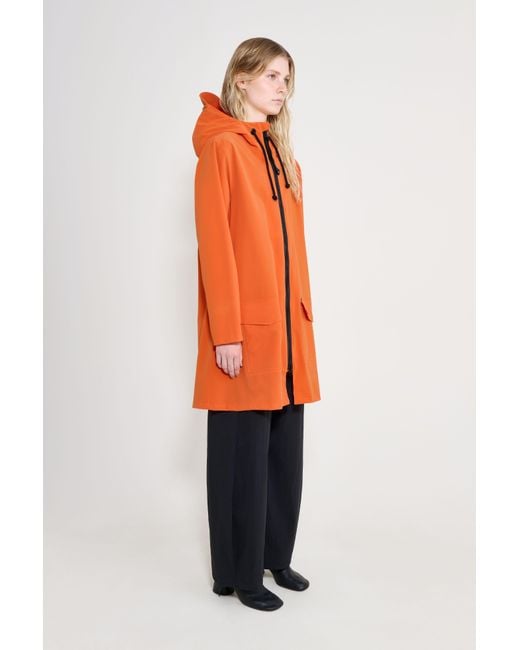 Stutterheim Orange Mosebacke Patch Raincoat