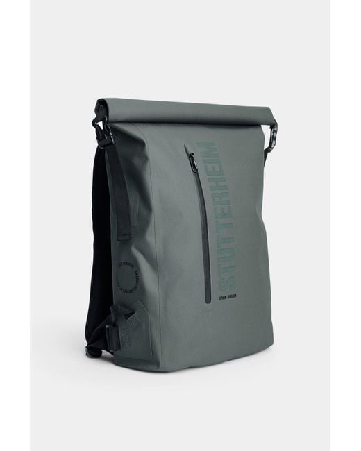 Stutterheim Black Rain Rolltop 25L Backpack