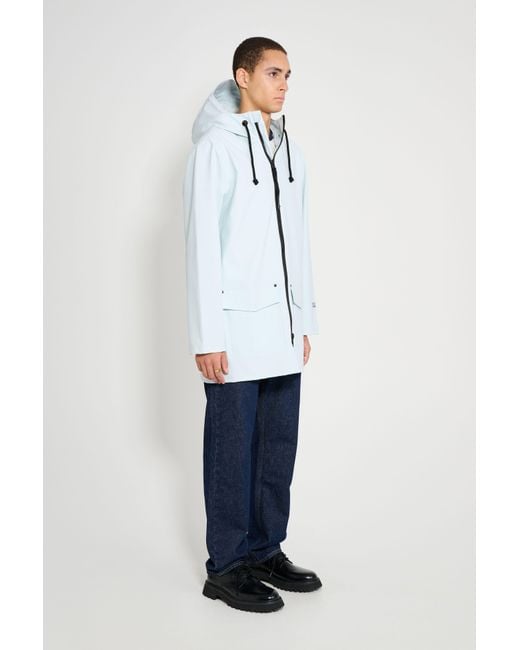 Stutterheim Blue Stockholm Patch Raincoat for men