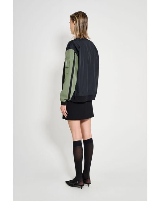 Stutterheim Black Bredsand Zip Bomber Jacket