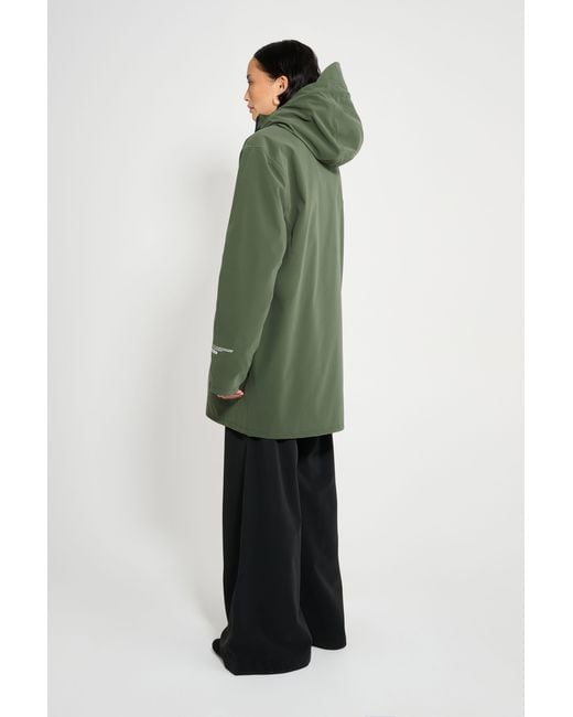 Stutterheim Green Stockholm Patch Raincoat