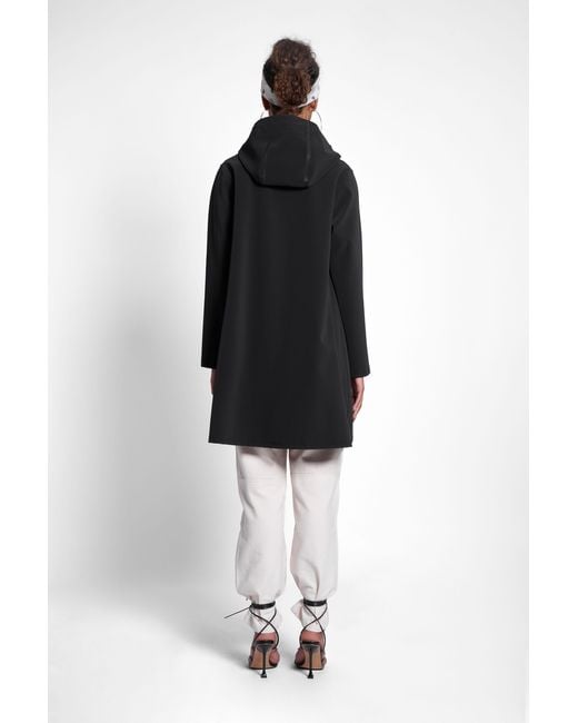 Stutterheim Black Mosebacke Matte Raincoat