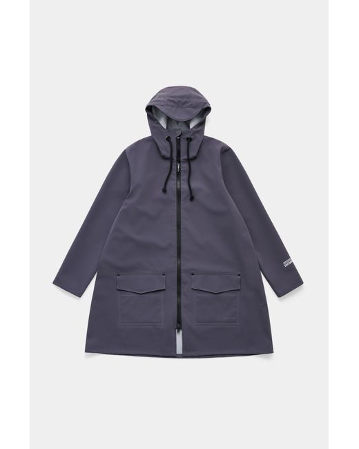 Stutterheim Blue Mosebacke Patch Raincoat
