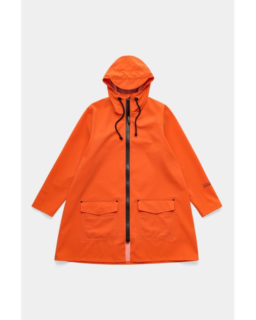 Stutterheim Orange Mosebacke Patch Raincoat