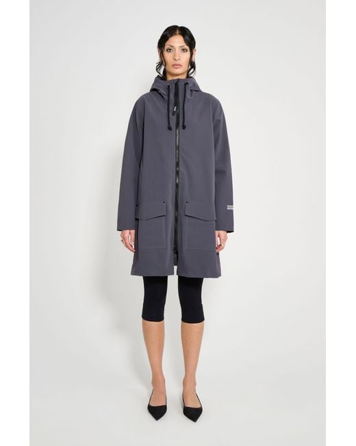 Stutterheim Blue Mosebacke Patch Raincoat