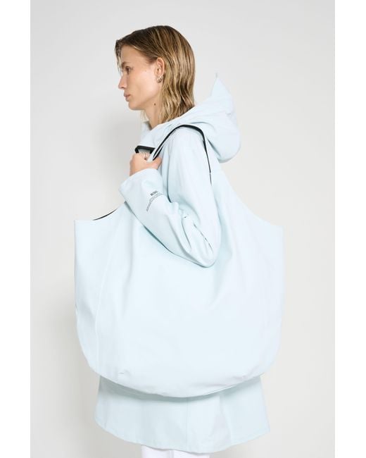 Stutterheim Blue Svea Puffer Bag Matte Frost