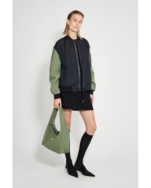 Stutterheim Black Bredsand Zip Bomber Jacket