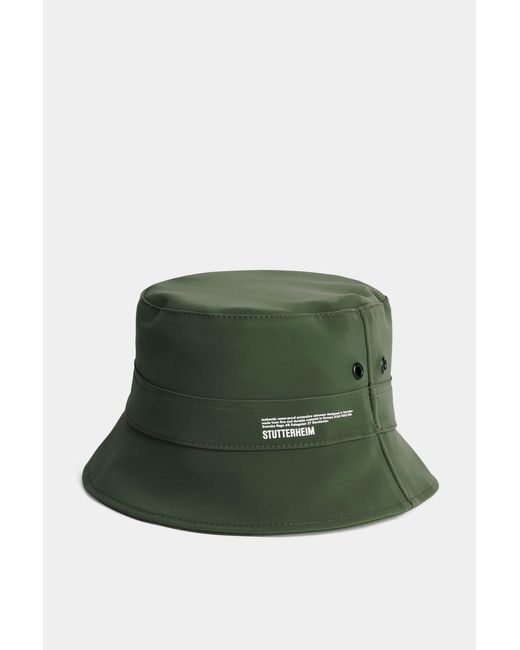 Stutterheim Green Beckholmen Matte Bucket Hat