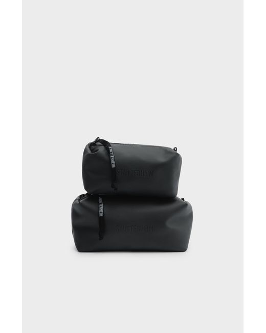 Stutterheim Black Container Large Wash Bag