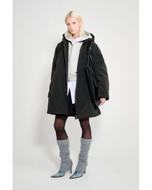 Stutterheim Black Mosebacke Matte Winter Coat