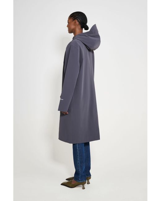 Stutterheim Blue Stockholm Long Patch Raincoat