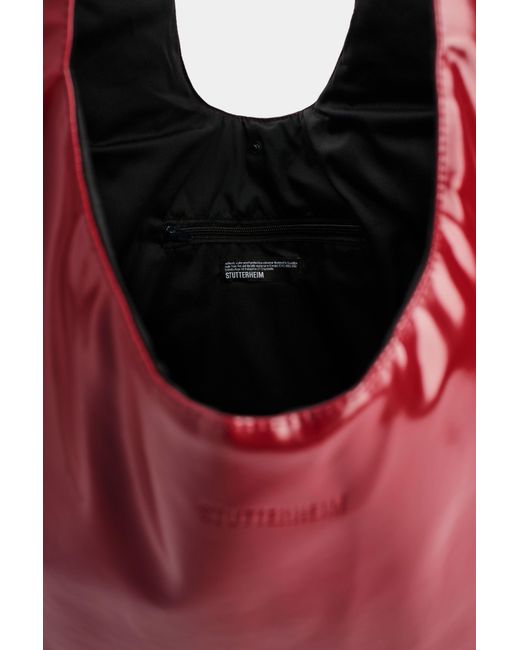 Stutterheim Red Svea Puffer Bag Opal