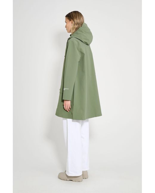 Stutterheim Green Mosebacke Patch Raincoat