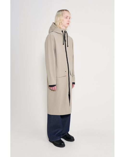 Stutterheim Natural Stockholm Long Patch Raincoat for men