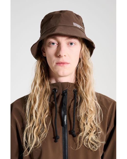Stutterheim Brown Beckholmen Matte Bucket Hat