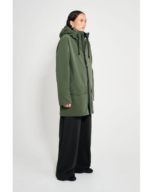 Stutterheim Green Stockholm Patch Raincoat
