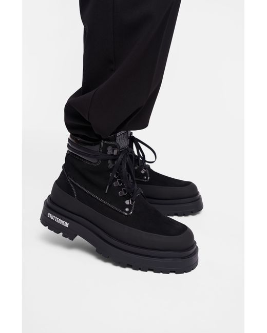 Stutterheim Black Road Walker Nubuck