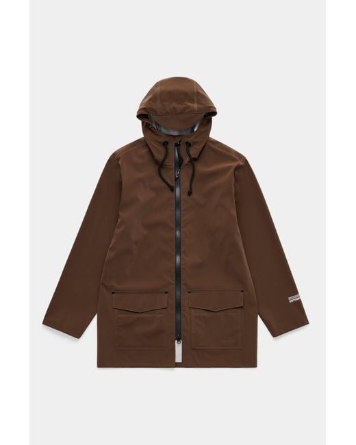 Stutterheim Brown Stockholm Patch Raincoat