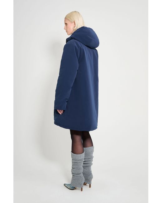 Stutterheim Blue Mosebacke Matte Winter Coat