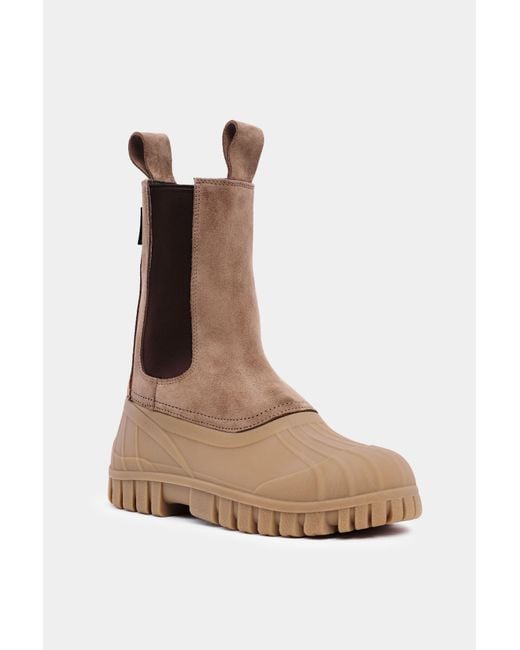 Stutterheim Brown Patrol Boot Shaft Suede/Fudge