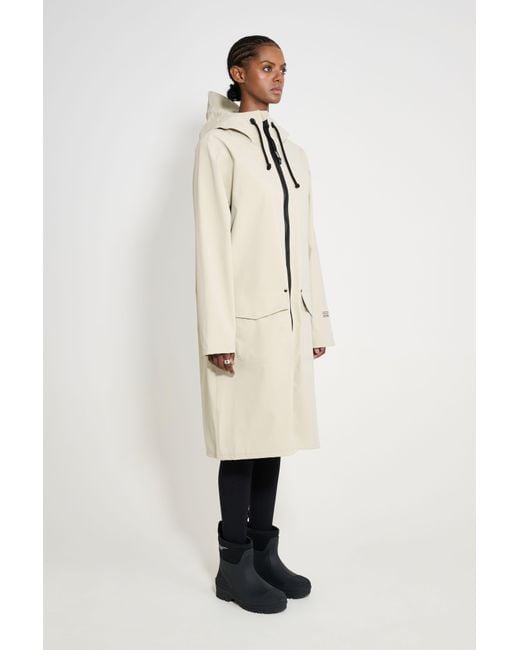 Stutterheim Natural Stockholm Long Patch Raincoat