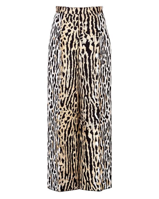 animal print wide leg pants