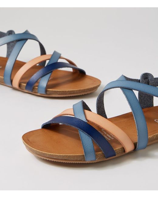 I LOVE BILLY Blue Gamber Il Smooth Sandals