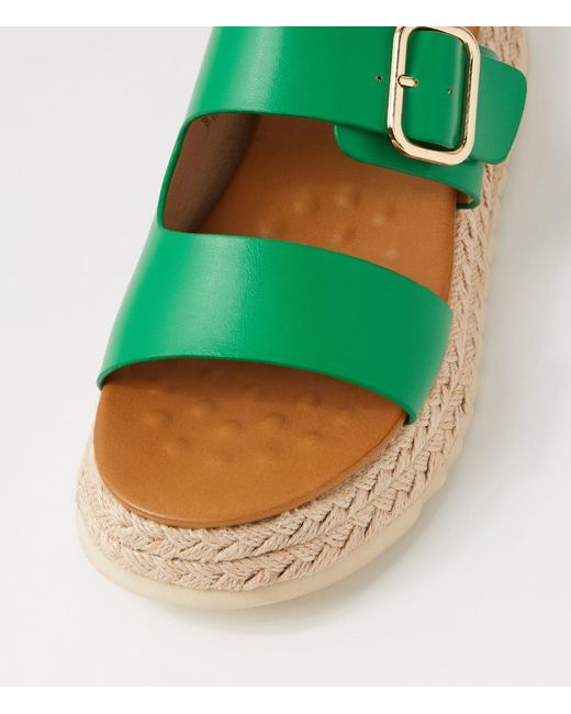 LAGUNA QUAYS Green Lively Lq Smooth Sandals