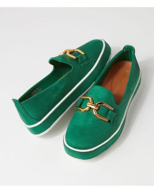 LAGUNA QUAYS Green Natyia Lq Microsuede Shoes