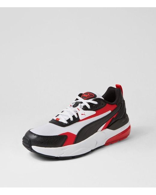 PUMA 393469 Vis2 K Heritage Pm White Black For All Time Red Sneakers ...