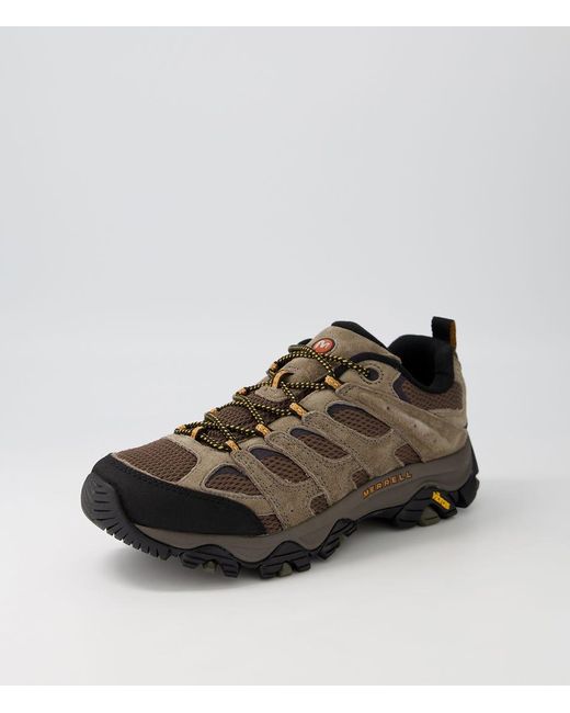 Merrell Brown Moab 3 Me Leather Mesh Shoes for men