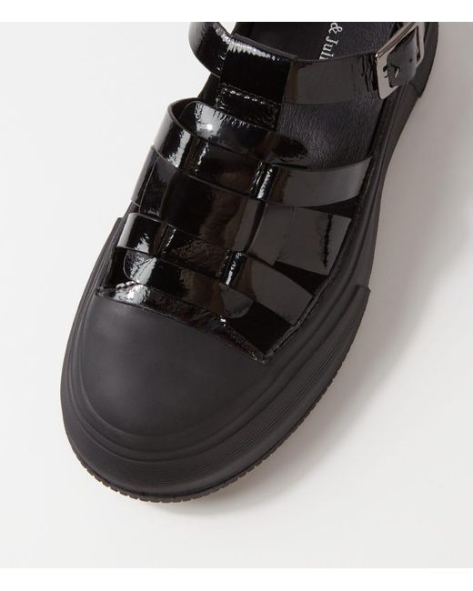 DJANGO & JULIETTE Askery Dj Black Black Sole Patent Leather Black Black Sole Sneakers