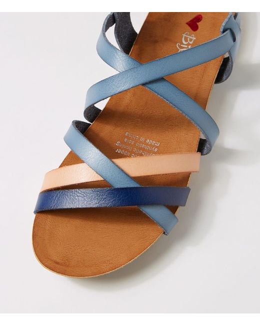I LOVE BILLY Blue Gamber Il Smooth Sandals