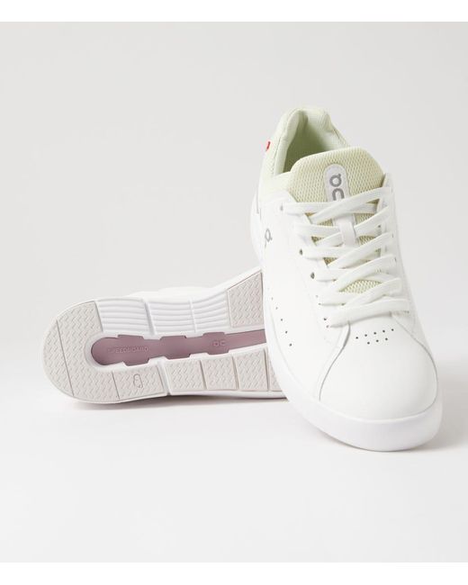 On Shoes The Roger Adv W Oo White Mauve Vegan Leather White Mauve Sneakers